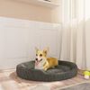 vidaXL Dog Bed Dark Grey 70x55x23 cm Plush