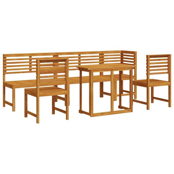 vidaXL Garden Bistro Set 6 pcs Brown Solid acacia wood