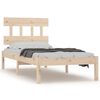 vidaXL Bed Frame | Natural wood | Solid Pine wood | Single | Bed Frame