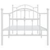 vidaXL Metal Bed Frame without Mattress with Footboard White 90x190cm