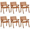 vidaXL 7 Piece Garden Dining Set 150x90 cm Solid Acacia Wood