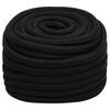 vidaXL Work Rope Black 25 mm 50 m Polyester