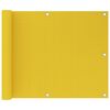 vidaXL Balcony Screen Yellow 75x600 cm HDPE