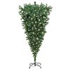 vidaXL Upside-down Artificial Pre-lit Christmas Tree with Ball Set PVC