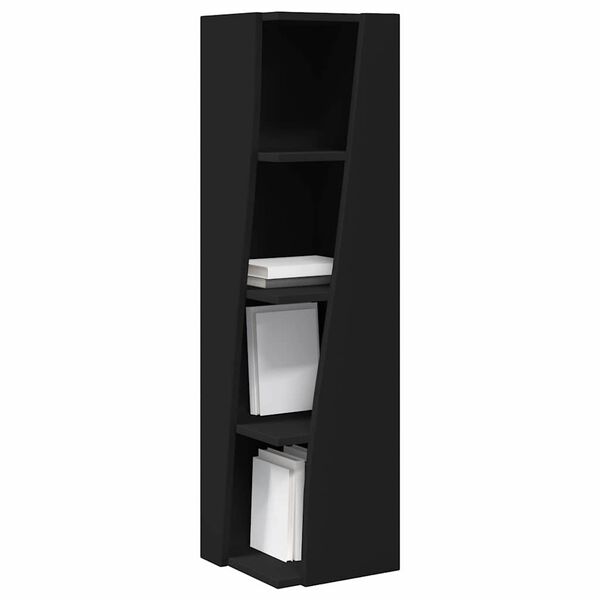 vidaXL Corner Cabinet Black 27.5x27x102cm Engineered Wood