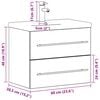 vidaXL Bathroom Sink Cabinet with Drawer Wall-mounted 2 pcs Old Wood
