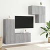 vidaXL 4 Piece TV Wall Units Grey Sonoma Engineered Wood
