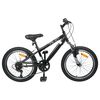 vidaXL Mountain Bike 24 Inches 6-Speed for 8-12 Years Old Black