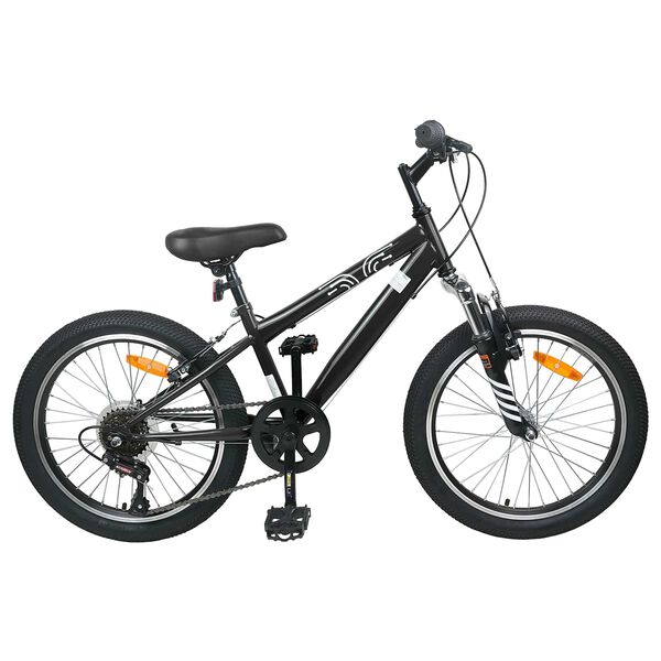 vidaXL Mountain Bike 24 Inches 6-Speed for 8-12 Years Old Black
