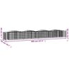 vidaXL Arched Gabion Raised Bed 400x50x50 cm Galvanised Iron