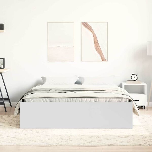 vidaXL Bed Frame without Mattress White 140x200 cm