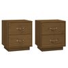 vidaXL Bedside Cabinets 2 pcs Honey Brown 40x34x45 cm Solid Wood Pine