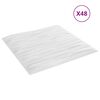 vidaXL Wall Panels 48 pcs White Stone 50 x 50 cm XPS Foam