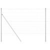 vidaXL Ground Fix Welded Wire Fence 50 x 1.4 m Galvanised Steel Silver