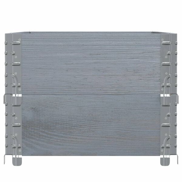 vidaXL Garden Planter Grey 100x50 cm Solid Wood Pine