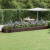 vidaXL Garden Raised Bed Galvanised Steel 523x140x36 cm Brown