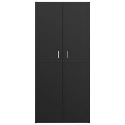 vidaXL Shoe Cabinet Black 80x39x178 cm Engineered Wood
