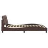 vidaXL Bed Frame with LED without Mattress "Zadar" Brown 160x200 cm