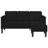 vidaXL Sofa Set with Cushion Black 173 x 131 x 67 cm Polyester