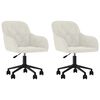 vidaXL Swivel Dining Chairs 2 pcs Cream Velvet