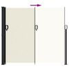 vidaXL Retractable Side Awning Cream 180x500 cm