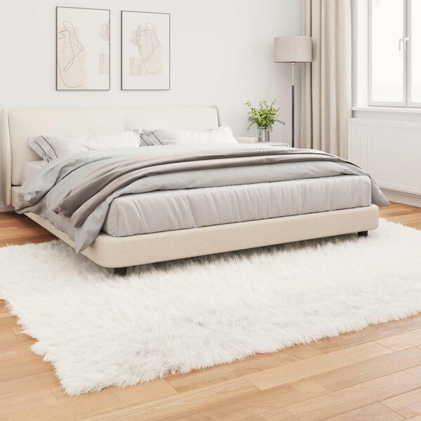 vidaXL Faux Sheepskin Rug Tafalla White 200 x 280 cm Polyester