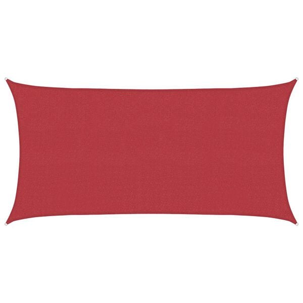 vidaXL Sunshade Sail 160 g/m² Red 2x3.5 m HDPE