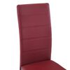 vidaXL Cantilever Dining Chairs 4 pcs Red Faux Leather