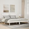 vidaXL Extra Long Bed Frame without Mattress White 200x220 cm Solid Wood