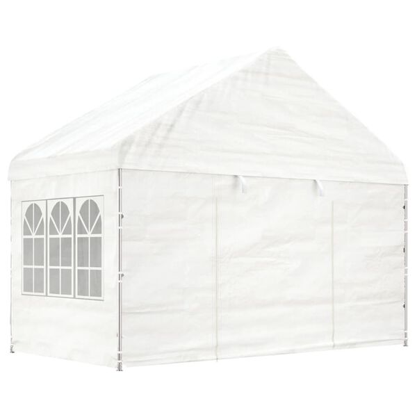 vidaXL Gazebo with Roof White 15.61x4.08x3.22 m Polyethylene