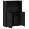 vidaXL Bookcase Black Oak 60x24x85 cm Engineered Wood