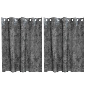 vidaXL Velvet Curtains 2 pcs Grey 140 x 140 cm Velvet