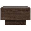 vidaXL Coffee Table with LED Brown Oak 50x50x30 cm Engineered Wood