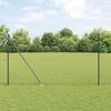 vidaXL Fence Post Grey 10 x 1.6 m (36 mm mesh) Steel and PVC