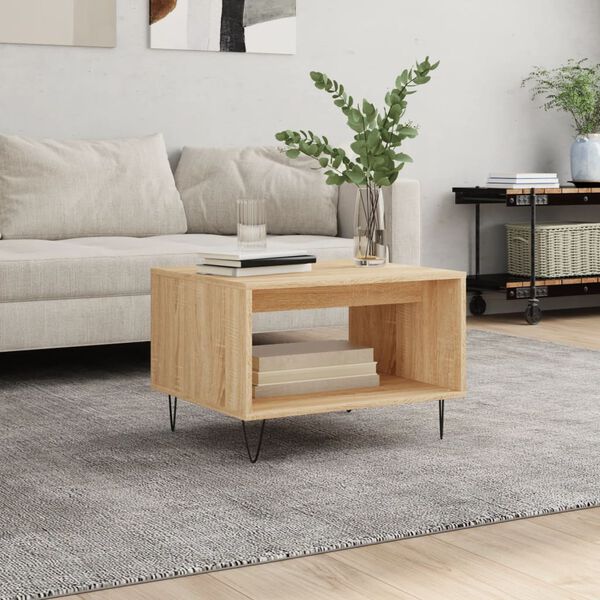 vidaXL Coffee Table Sonoma Oak 60x50x40 cm Engineered Wood
