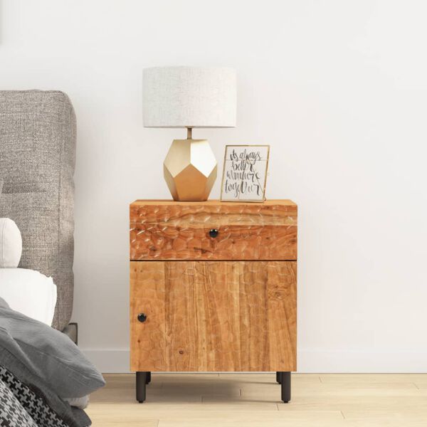vidaXL Bedside Cabinet 50x33x60 cm Solid Wood Acacia