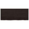 vidaXL Bathroom Countertop Dark Brown 120x50x(2-6) cm Treated Solid Wood