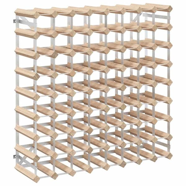 vidaXL Wine Rack for 72 Bottles Solid Pinewood