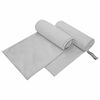 vidaXL Sports Towels 2 pcs Grey 200 x 100 cm Polyester and polyamide