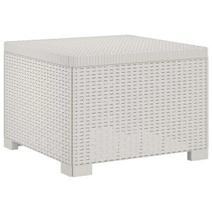 vidaXL 1-Seater Garden Sofa Rattan Look PP White