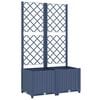 vidaXL Garden Planter with Trellis Blue Grey 80x40x136 cm PP