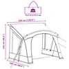 vidaXL Caravan Tent 3-Person Grey and Orange 252 x 245 x 245 cm