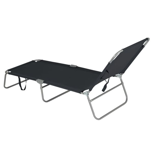 Bo-Camp Camping Sunlounger Grey