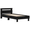 vidaXL Bed Frame Black Oak 98.5 x 200 cm Engineered Wood