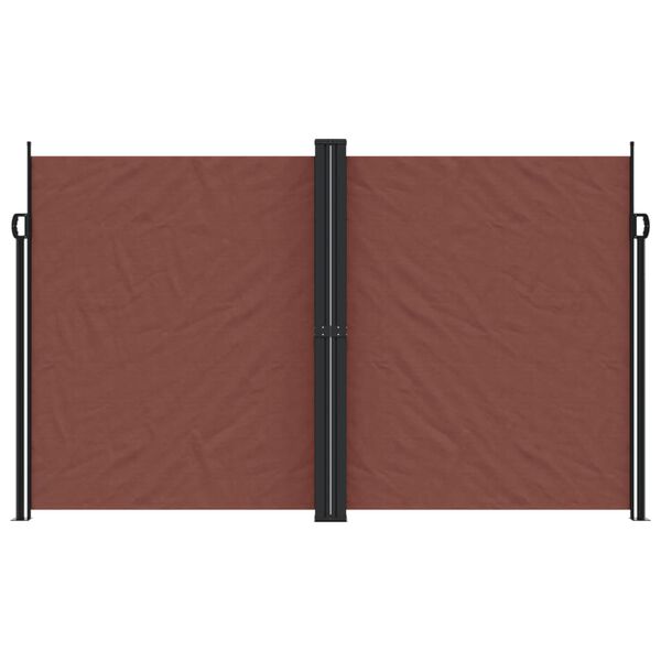 vidaXL Retractable Side Awning Brown 200x600 cm