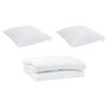 vidaXL Summer Duvet with Pillow 3 pcs White Microfibre