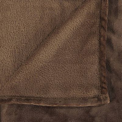 vidaXL Blanket Cocoa Brown 130x170 cm Polyester