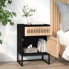 vidaXL Bedside Cabinets 2 pcs Black 40x30x55.5 cm Engineered Wood&Iron