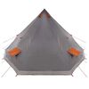 vidaXL Family Tipi Tent Folding Grey and Orange 560 x 560 x 300 cm