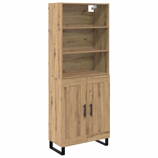 vidaXL Highboard Artisan Oak 69.5 x 34 x 180 cm Engineered Wood
